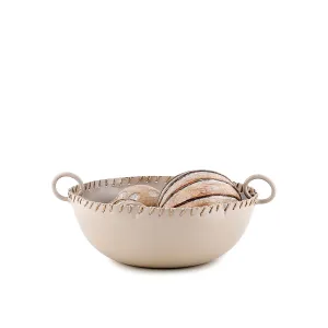 Elan Kaia Serving Bowl for Dessert and Snacks, Home Decor Accents (Beige)