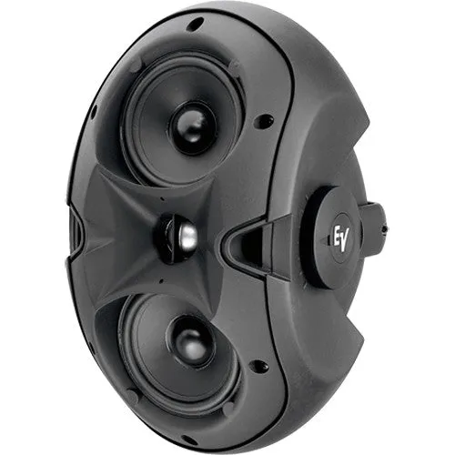 Electro-Voice F.01U.117.534 EVID6.2T Dual 6in 2-Way Surface-Mount Loudspeaker with Dual 6" Woofers (Pair, Black)
