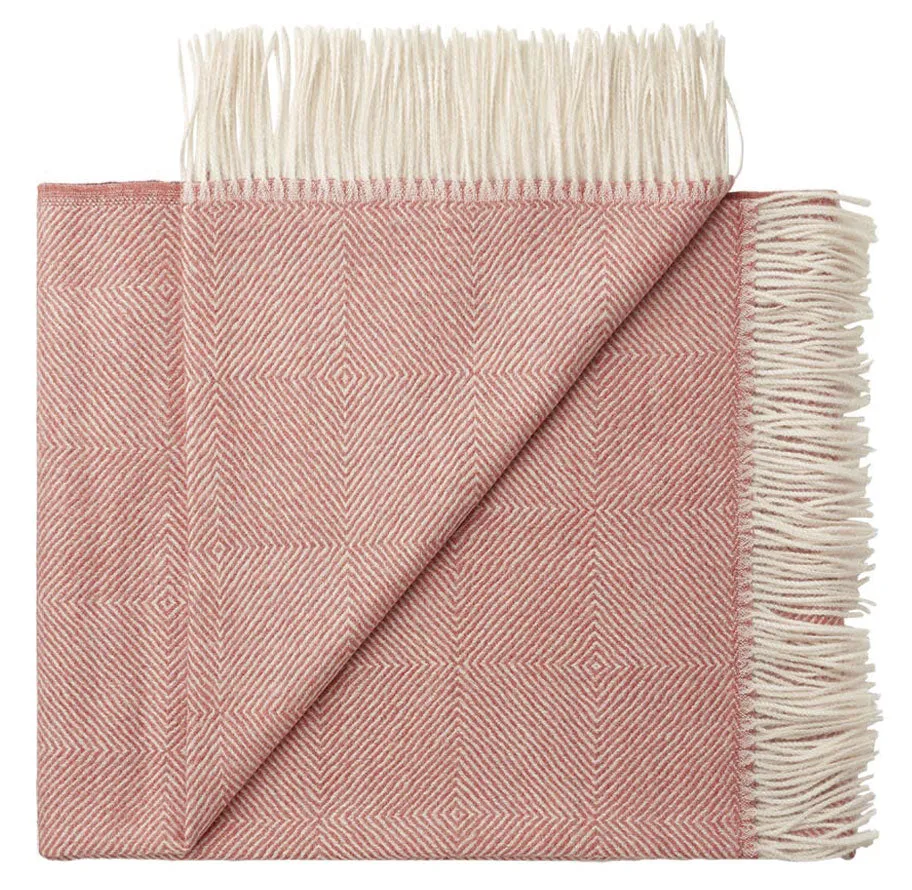 Fluff Diamond Pattern Baby Alpaca Throw Blanket