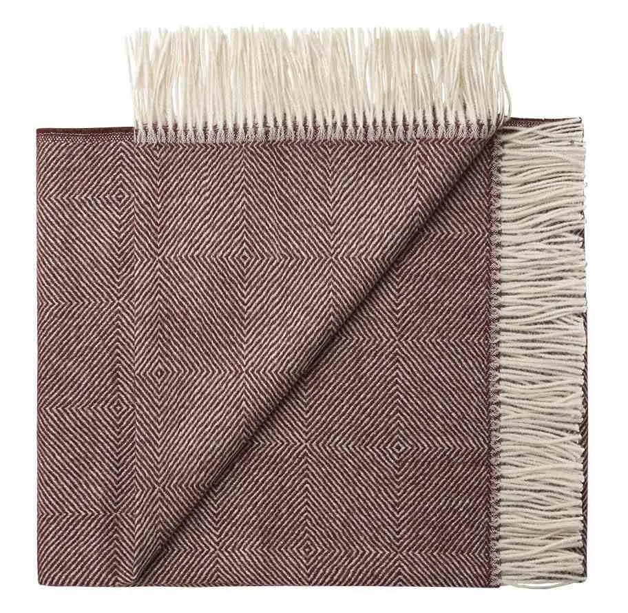 Fluff Diamond Pattern Baby Alpaca Throw Blanket