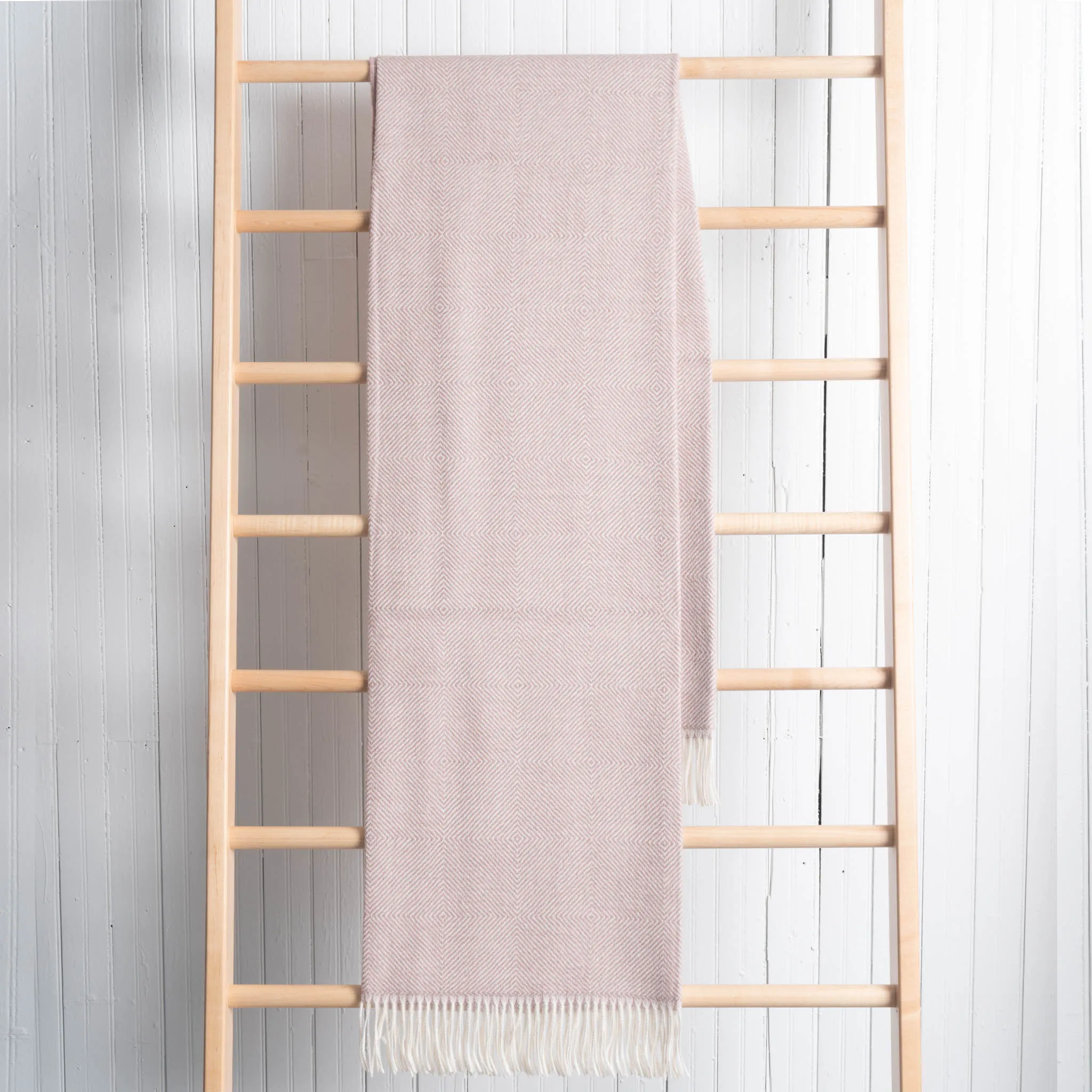 Fluff Diamond Pattern Baby Alpaca Throw Blanket