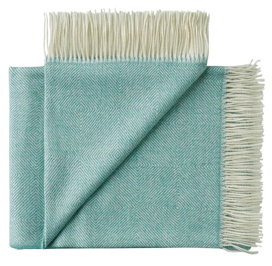 Fluff Diamond Pattern Baby Alpaca Throw Blanket
