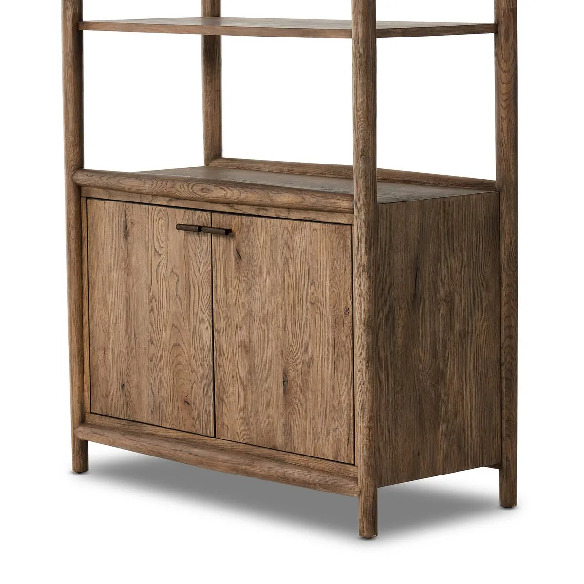Four Hands Glenview Bookcase in Weathered Oak