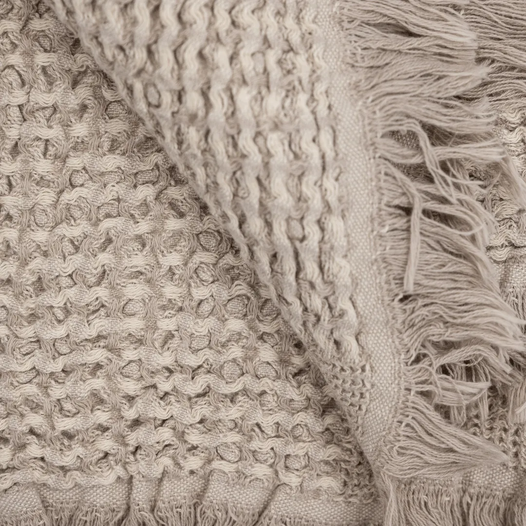 Fouta Waffle Throw | Beige 125x185cm