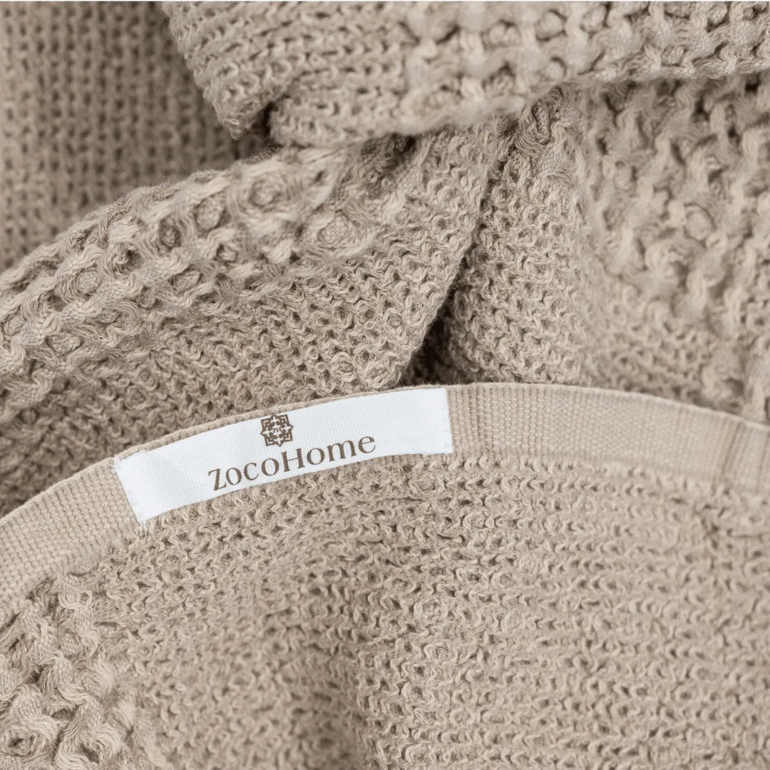 Fouta Waffle Throw | Beige 125x185cm