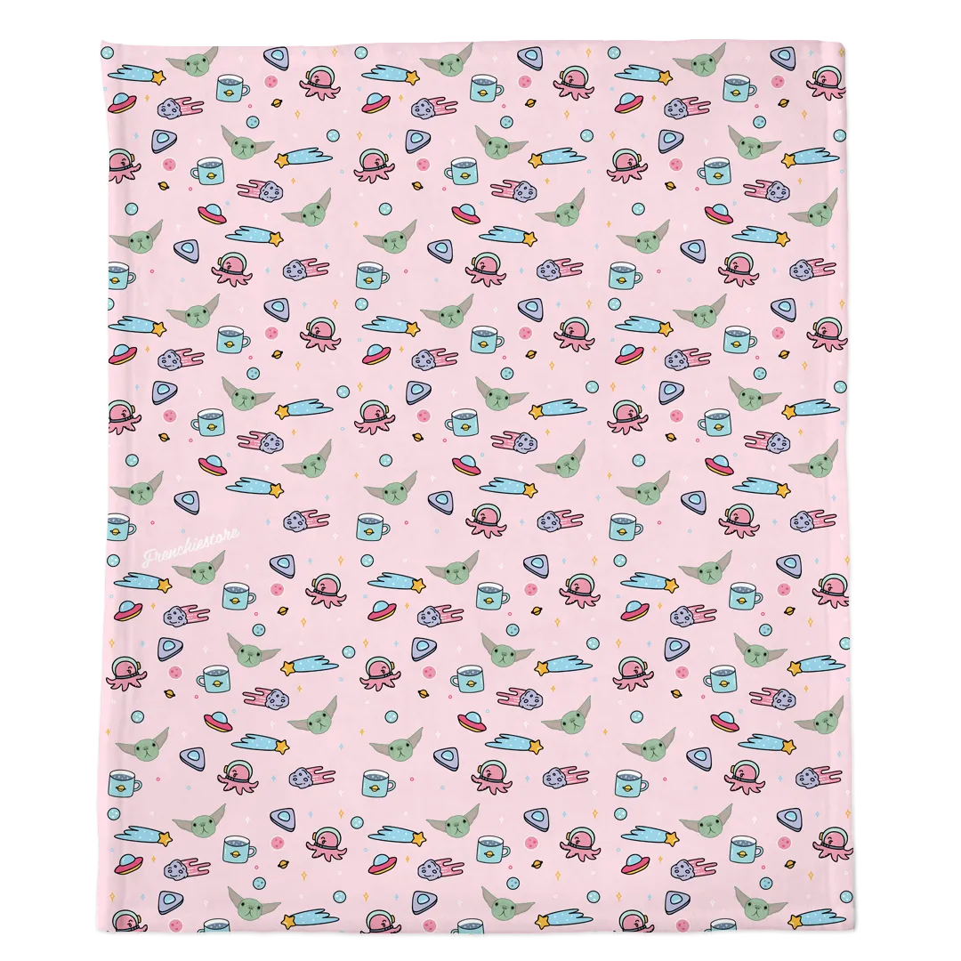 Frenchie Blanket | Frenchiestore | The Child on Pink