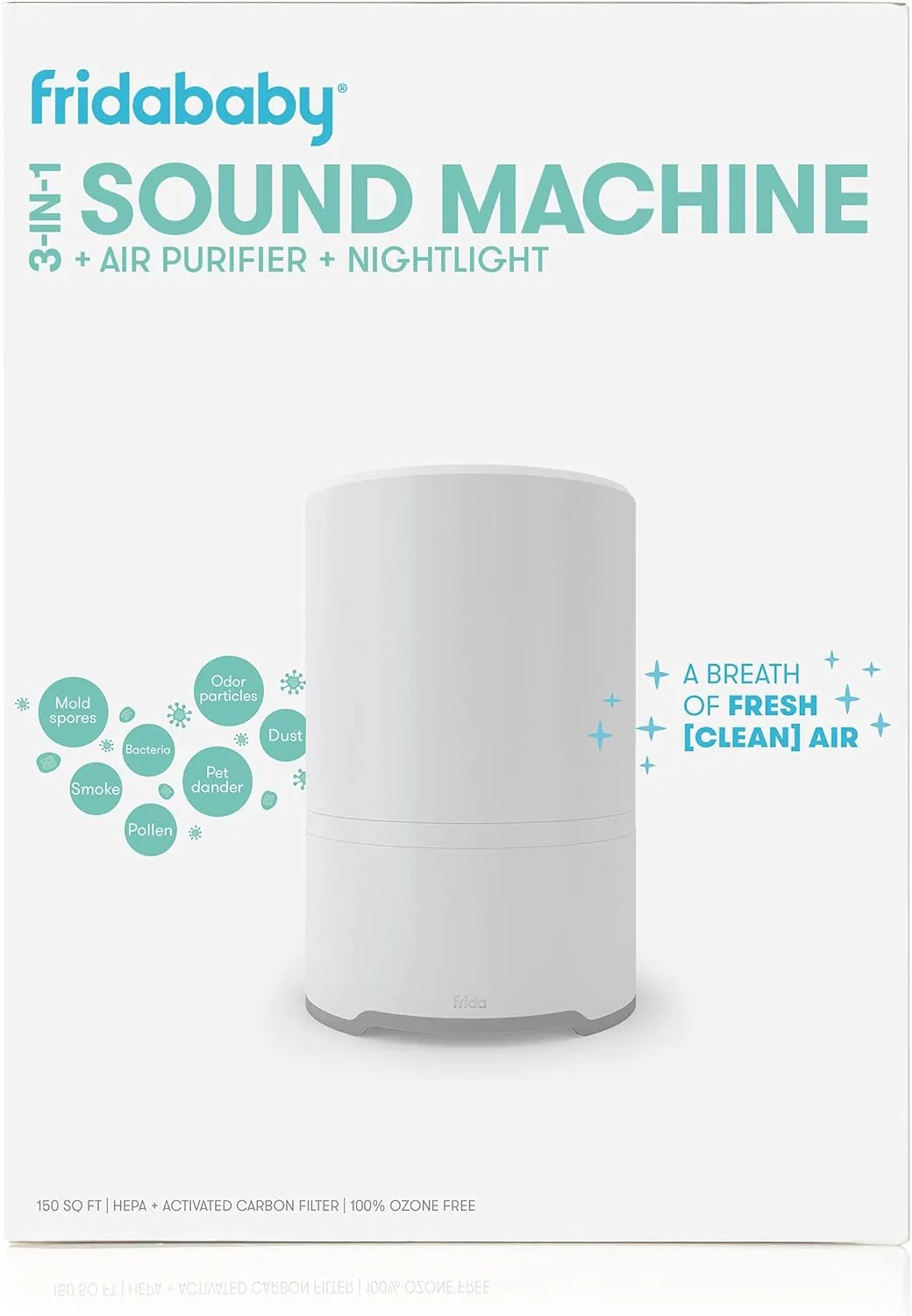 Fridababy 3 In 1 Sound Machine for Sleeping, Nightlight & Air Purifier