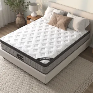 Full Mattress, 12" Diamond Hybrid Innerspring and Cool Gel Memory Foam, Medium