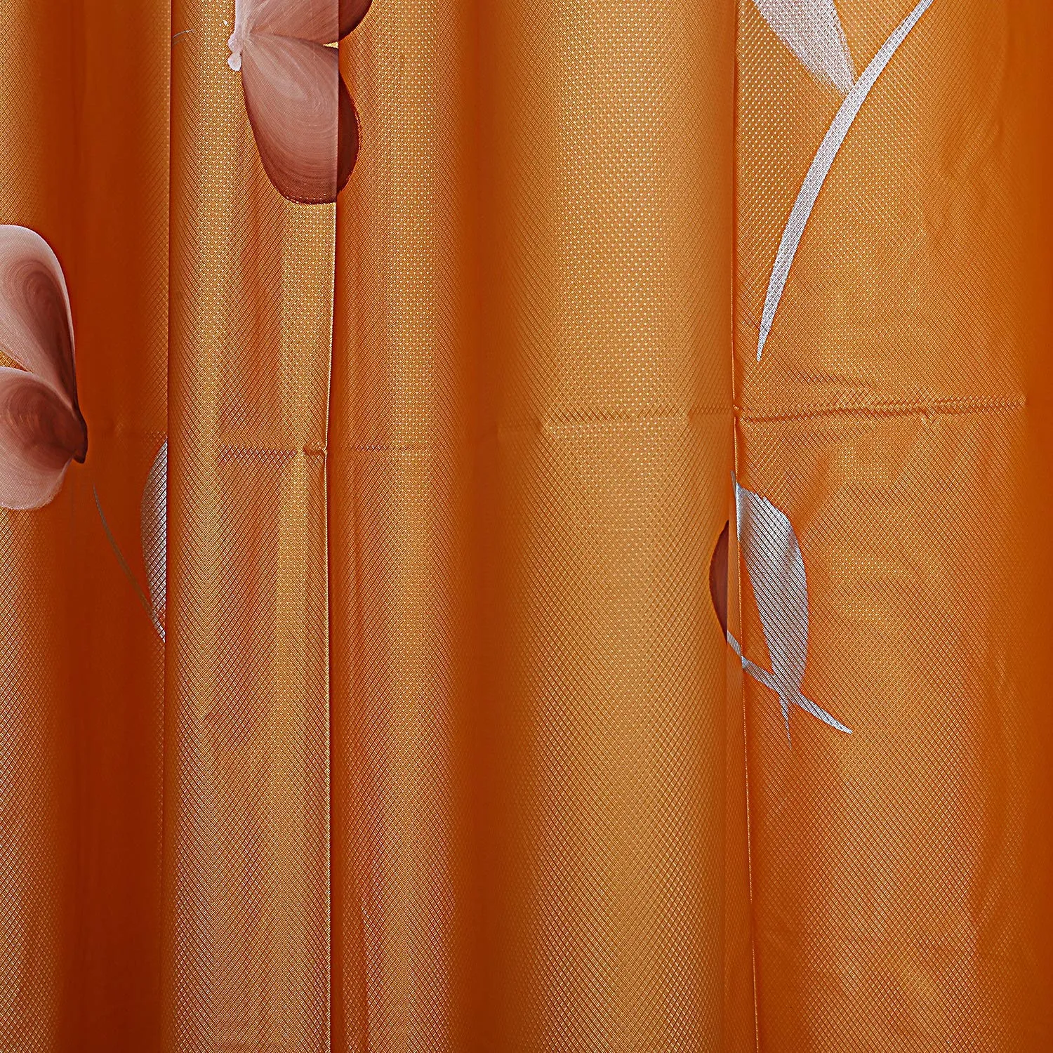 Fun Homes Polyvinyl Chloride Shower Curtain with 8 Hooks, Standard, Gold