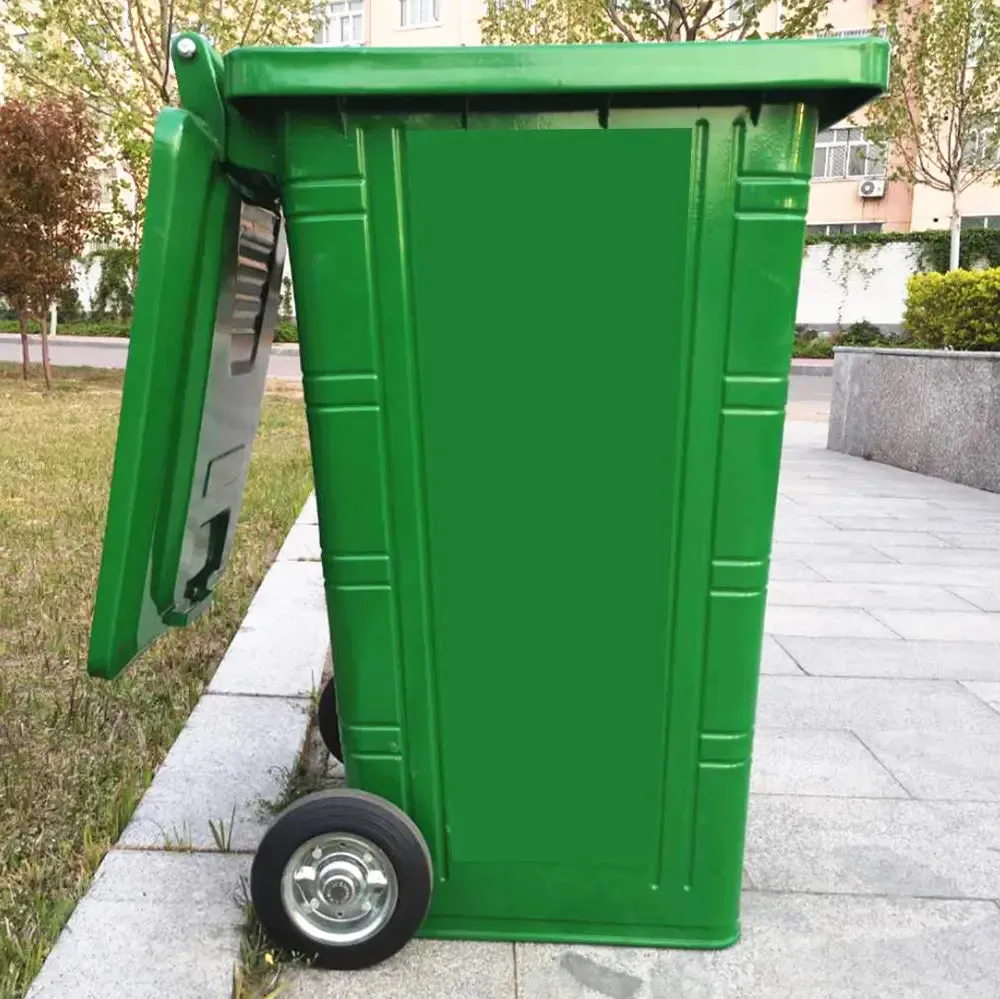 Galvanised Mobile Garbage Bin | Dustbin | 120L, 240L | Trash Bin | Dustbin for Outdoor | Rubbish Bin