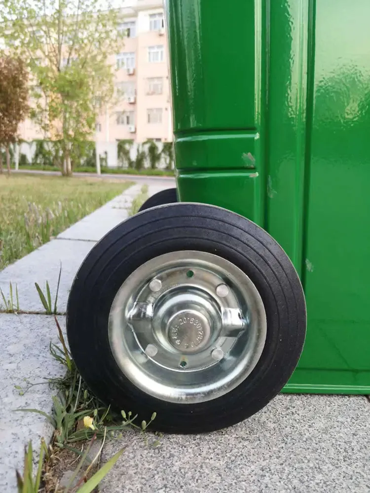 Galvanised Mobile Garbage Bin | Dustbin | 120L, 240L | Trash Bin | Dustbin for Outdoor | Rubbish Bin