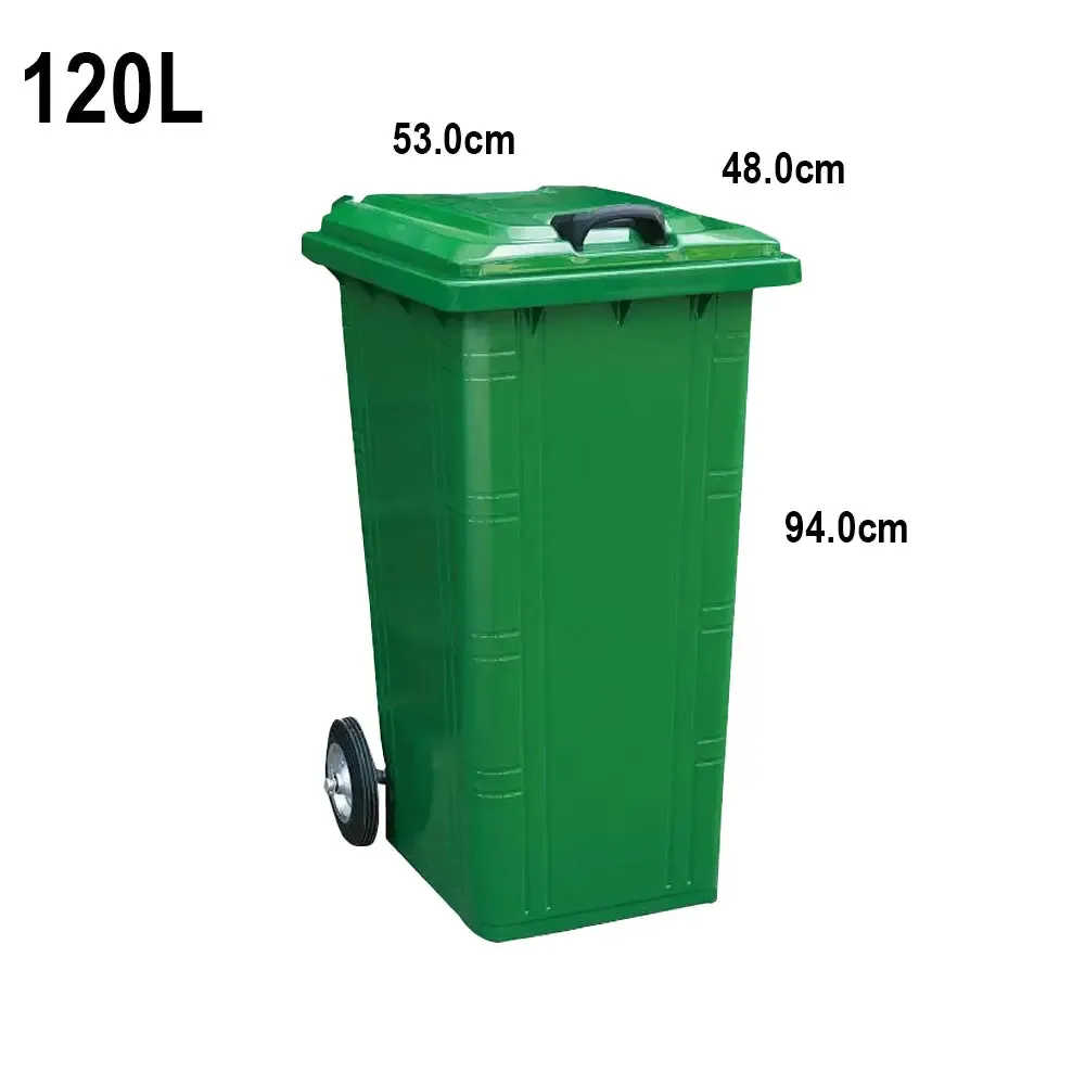 Galvanised Mobile Garbage Bin | Dustbin | 120L, 240L | Trash Bin | Dustbin for Outdoor | Rubbish Bin