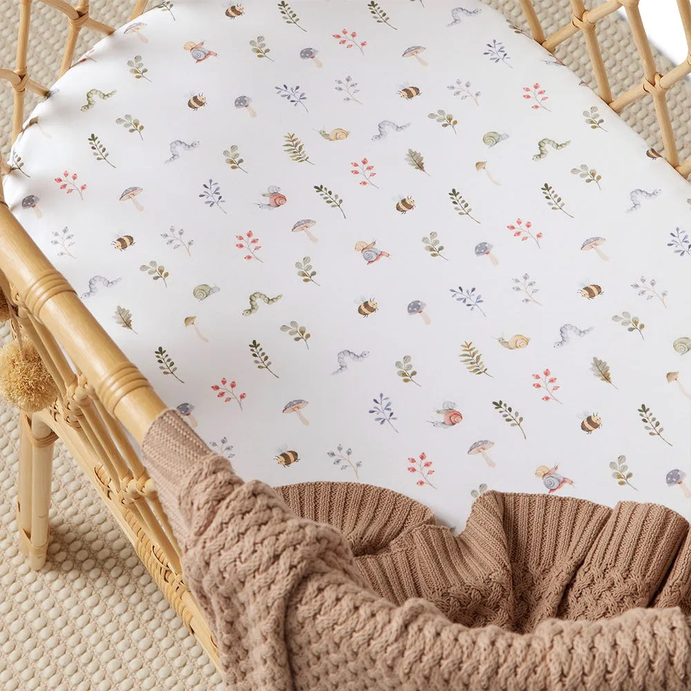 Garden Friends Organic Bassinet Sheet / Change Pad Cover