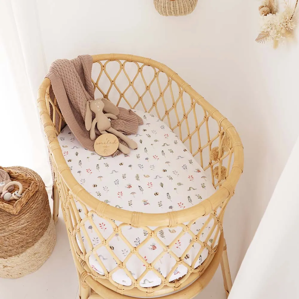 Garden Friends Organic Bassinet Sheet / Change Pad Cover