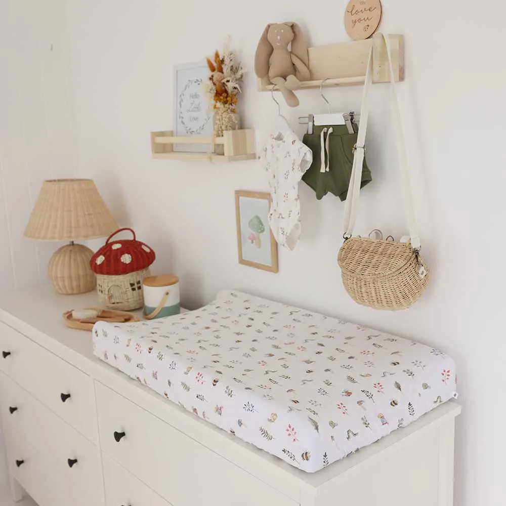 Garden Friends Organic Bassinet Sheet / Change Pad Cover