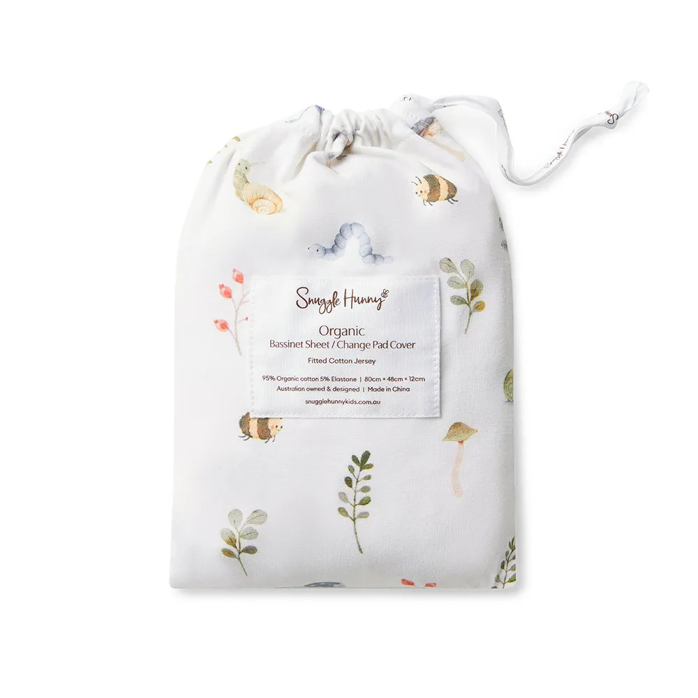 Garden Friends Organic Bassinet Sheet / Change Pad Cover