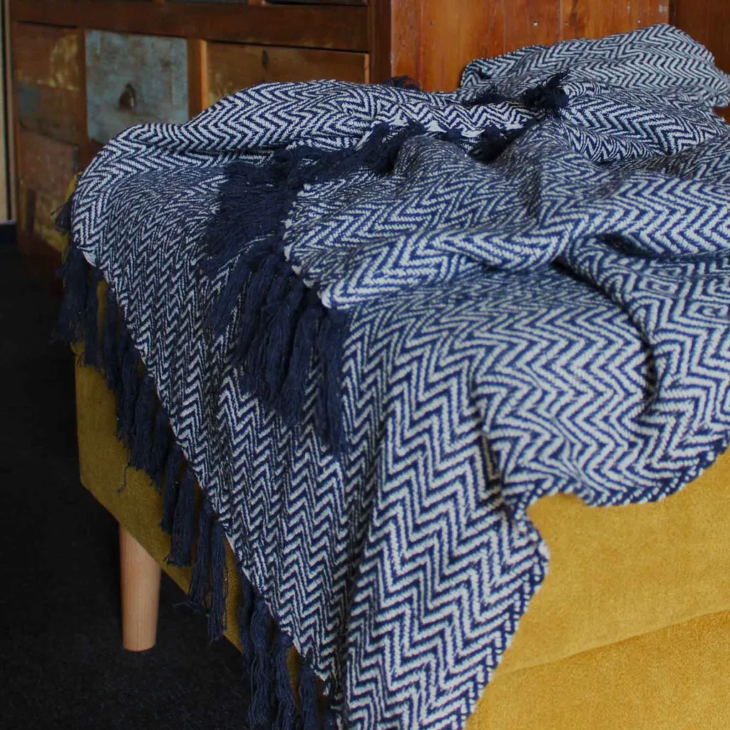 Handmade Cotton Throws - Geometric Designs - 6 Colours