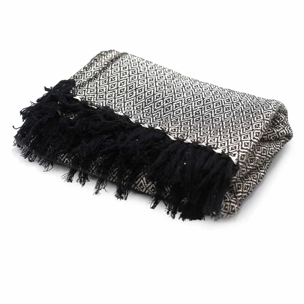 Handmade Cotton Throws - Geometric Designs - 6 Colours