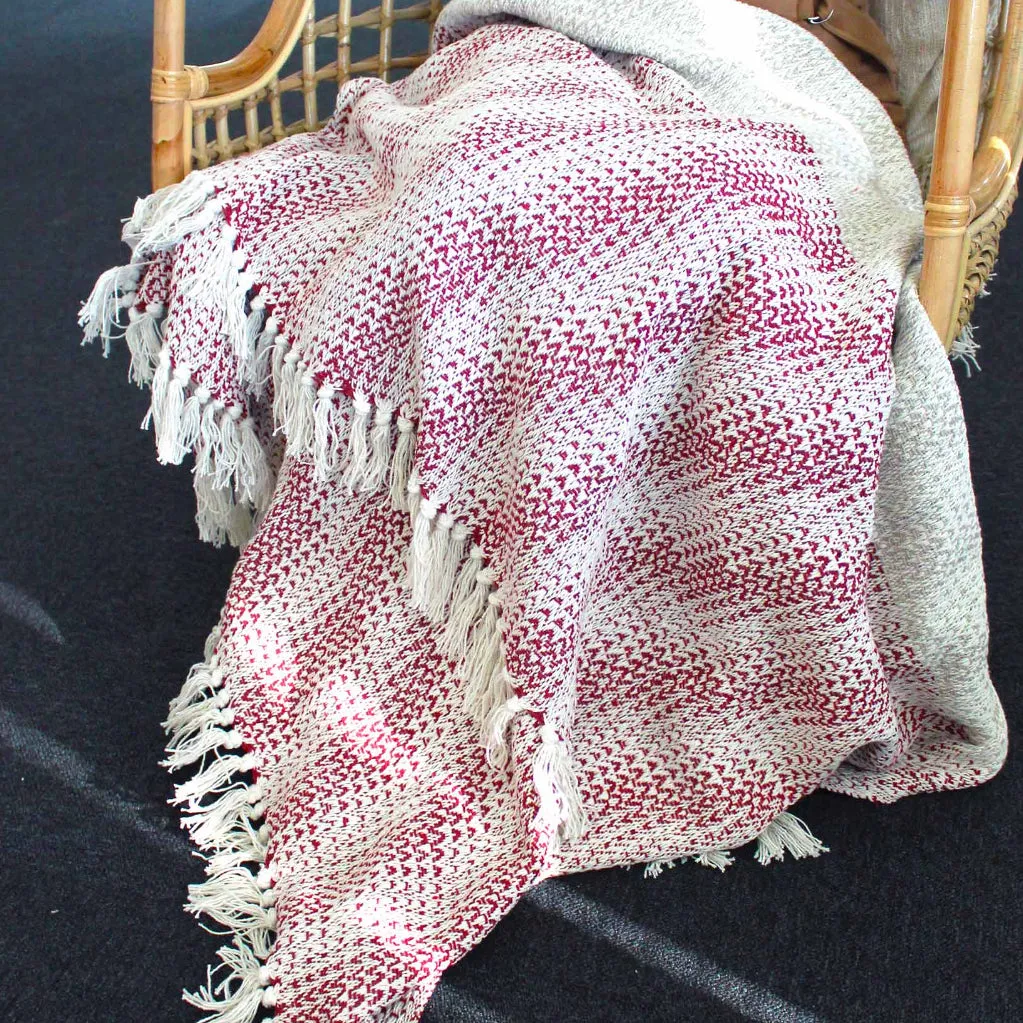 Handmade Cotton Throws - Geometric Designs - 6 Colours