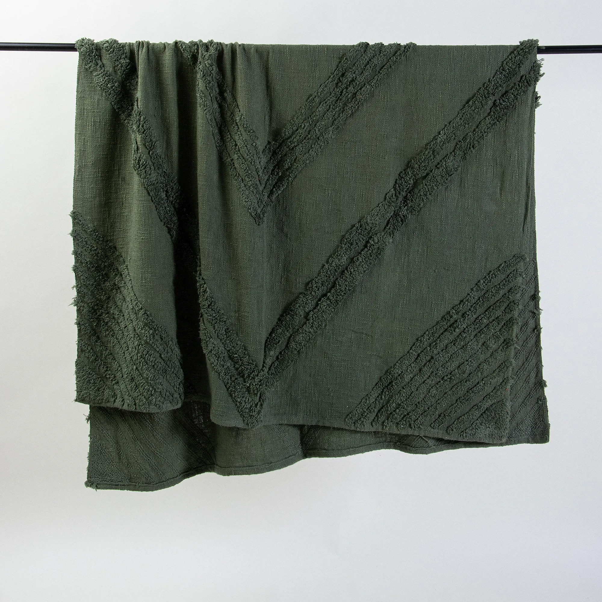 Handmade Knitted Tufted Cotton 3 Seater Sofa Throws
