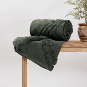 Handmade Knitted Tufted Cotton 3 Seater Sofa Throws