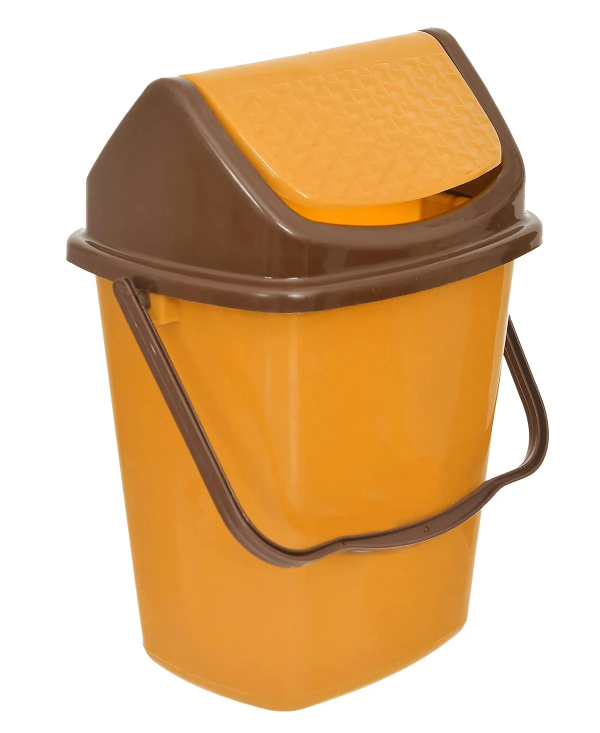 Heart Home Plastic Dustbin, Trashbin, Wastebin For Kitchen, Bathroom, Office Use With Swing Lid With Handle, 7 Liter (Yellow)-47HH0826