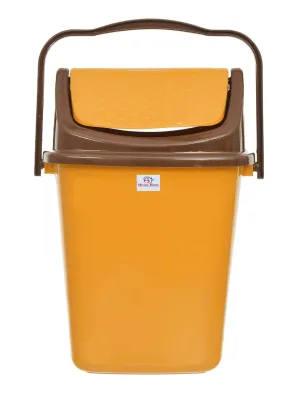 Heart Home Plastic Dustbin, Trashbin, Wastebin For Kitchen, Bathroom, Office Use With Swing Lid With Handle, 7 Liter (Yellow)-47HH0826