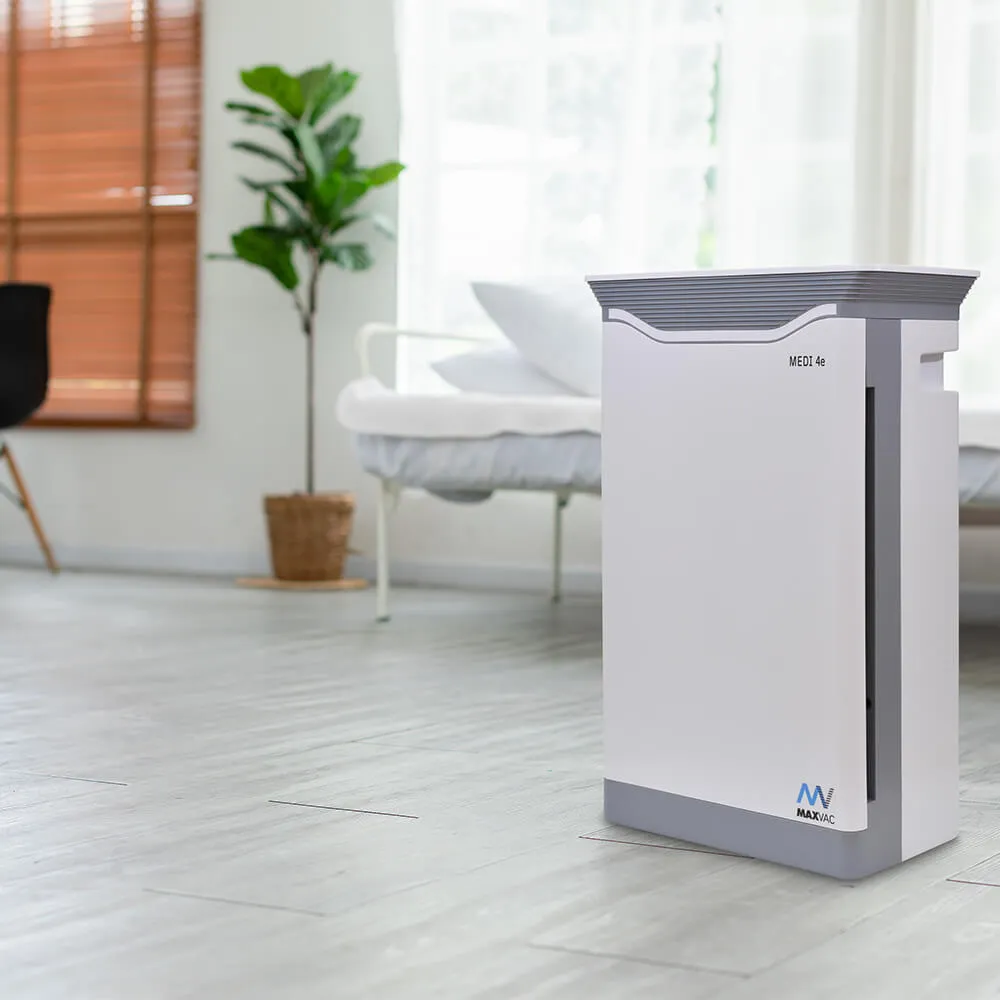 HEPA UV-C Air Purifier MAXVAC Medi® 4e with Variable Air-flow for rooms up to 125m3