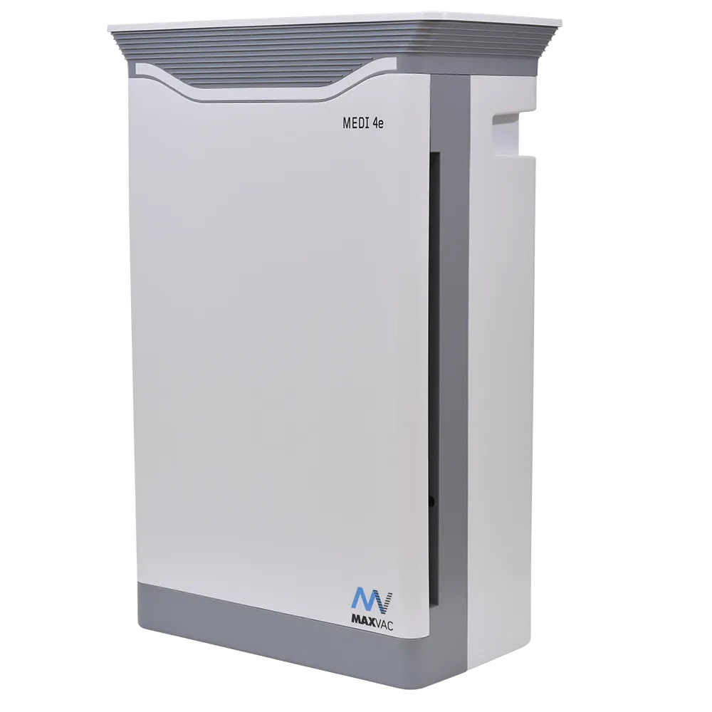 HEPA UV-C Air Purifier MAXVAC Medi® 4e with Variable Air-flow for rooms up to 125m3