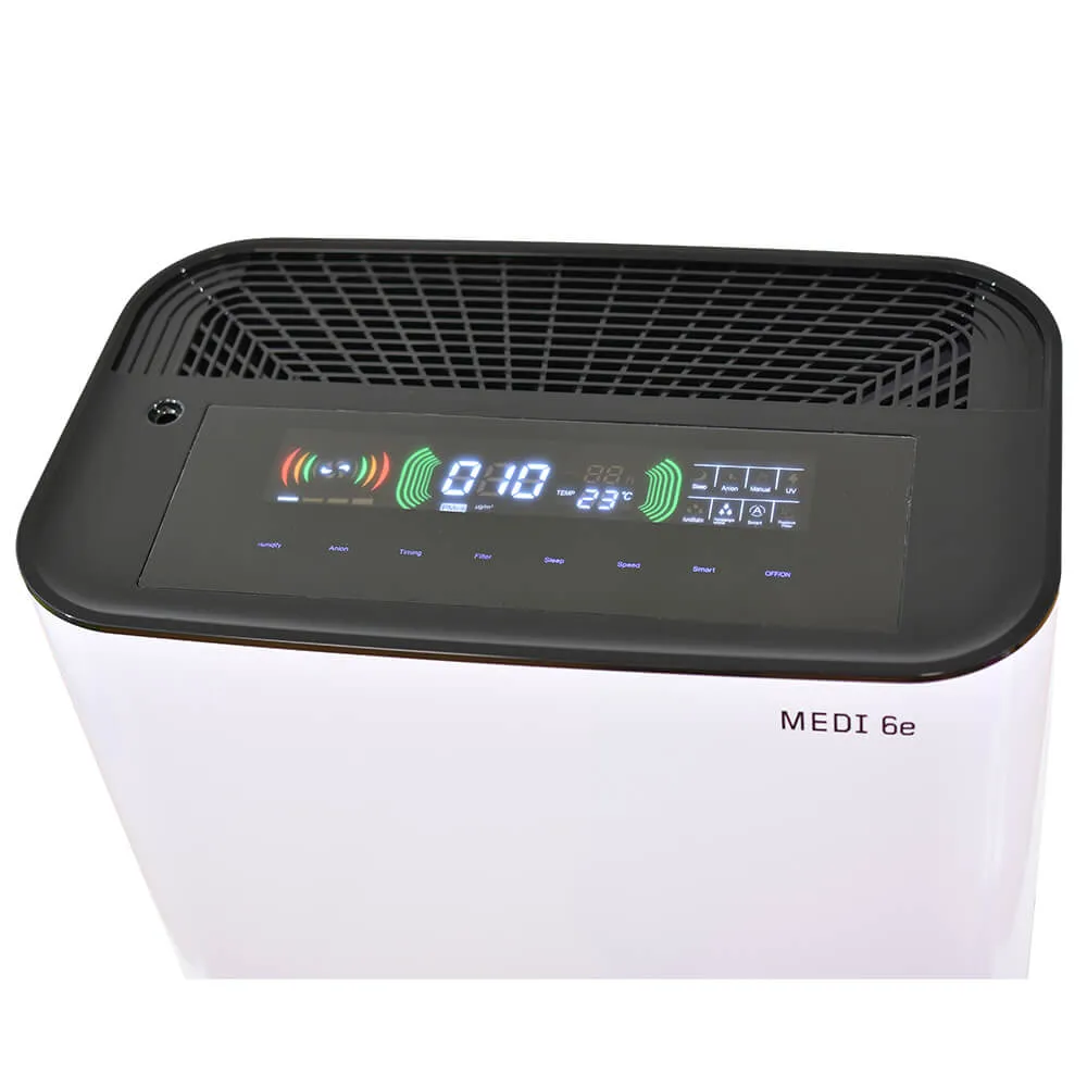 HEPA UV-C Air Purifier MAXVAC Medi® 6e with Variable Air-flow 450m3/h & Humidifier