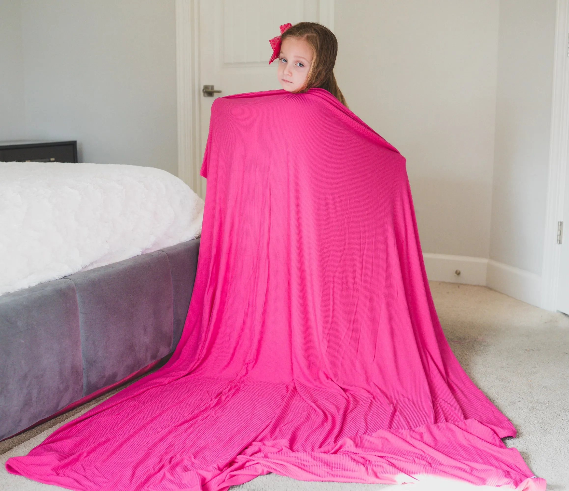 HOT PINK RIB DREAM BLANKET (60x 70)