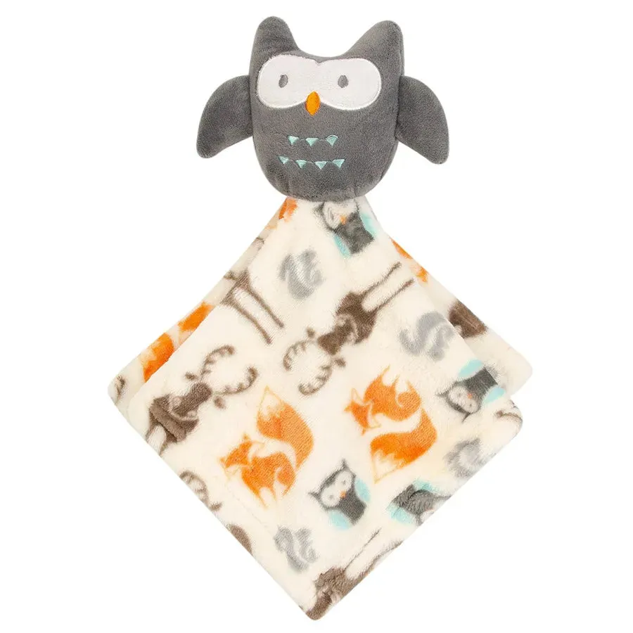 Hudson Baby Blanket 2pc And Security Blanket - Owl