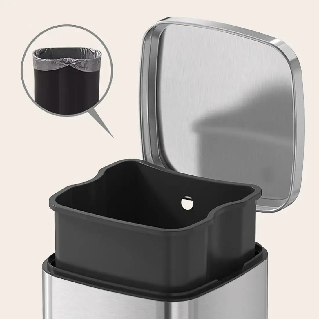 JAVA Dustbin | ESTELLE | JH8855-A | Multiple Sizes | Trash Bin | Dustbin for Kitchen | Rubbish Bin