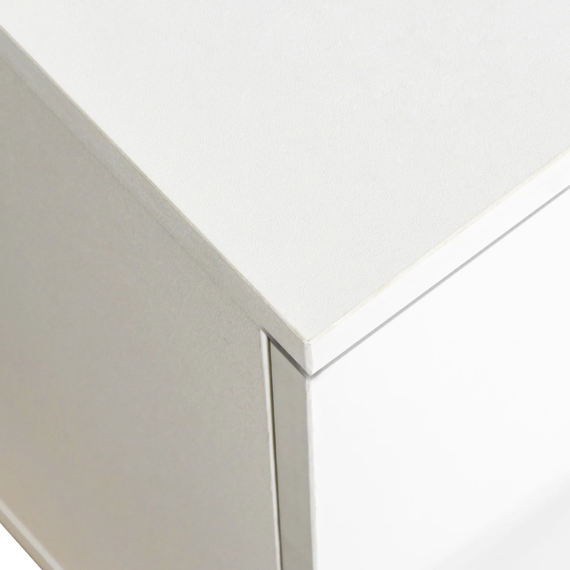 Jig Minimalist Design TV Stand with LED Lights - White