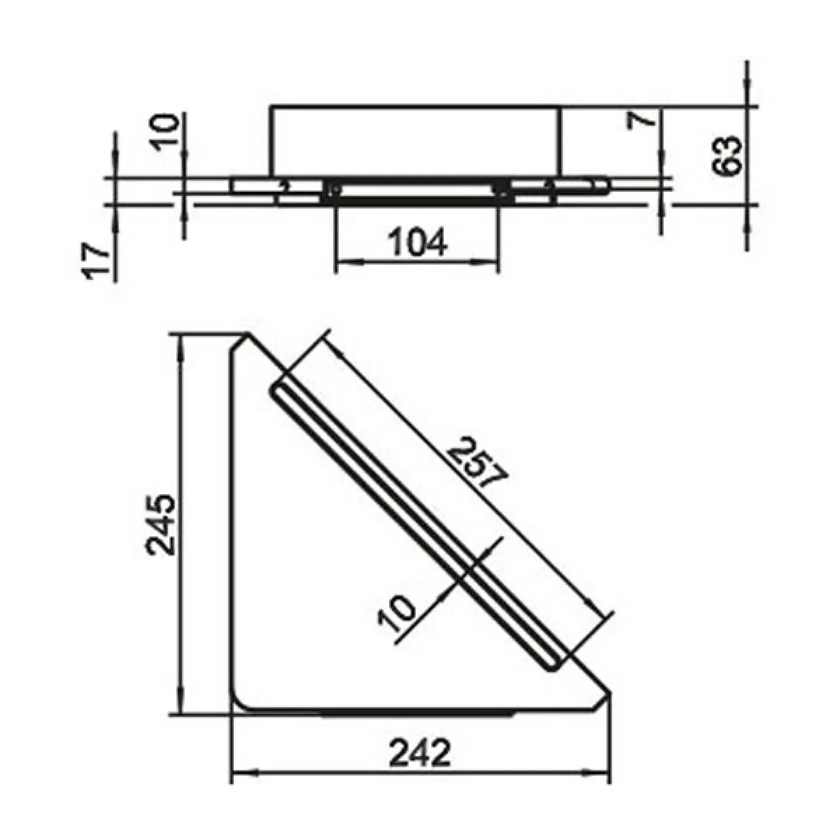 Keuco Edition 400 Corner Shower Shelf with Integrated Glass Wiper