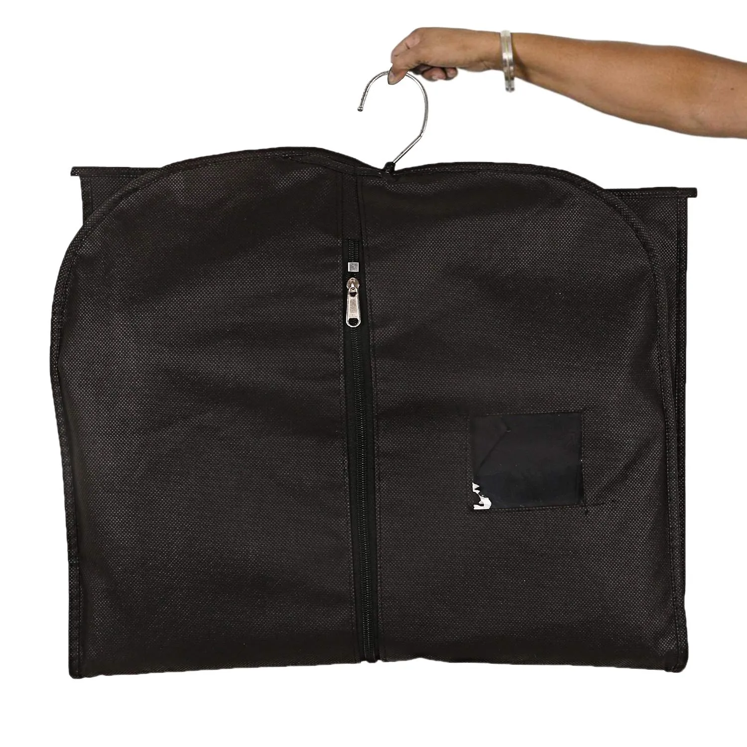 Kuber Industries Non- Woven 3 Pieces Hanging Garment Cloth Cover for Kids (Black) - CTKTC5822