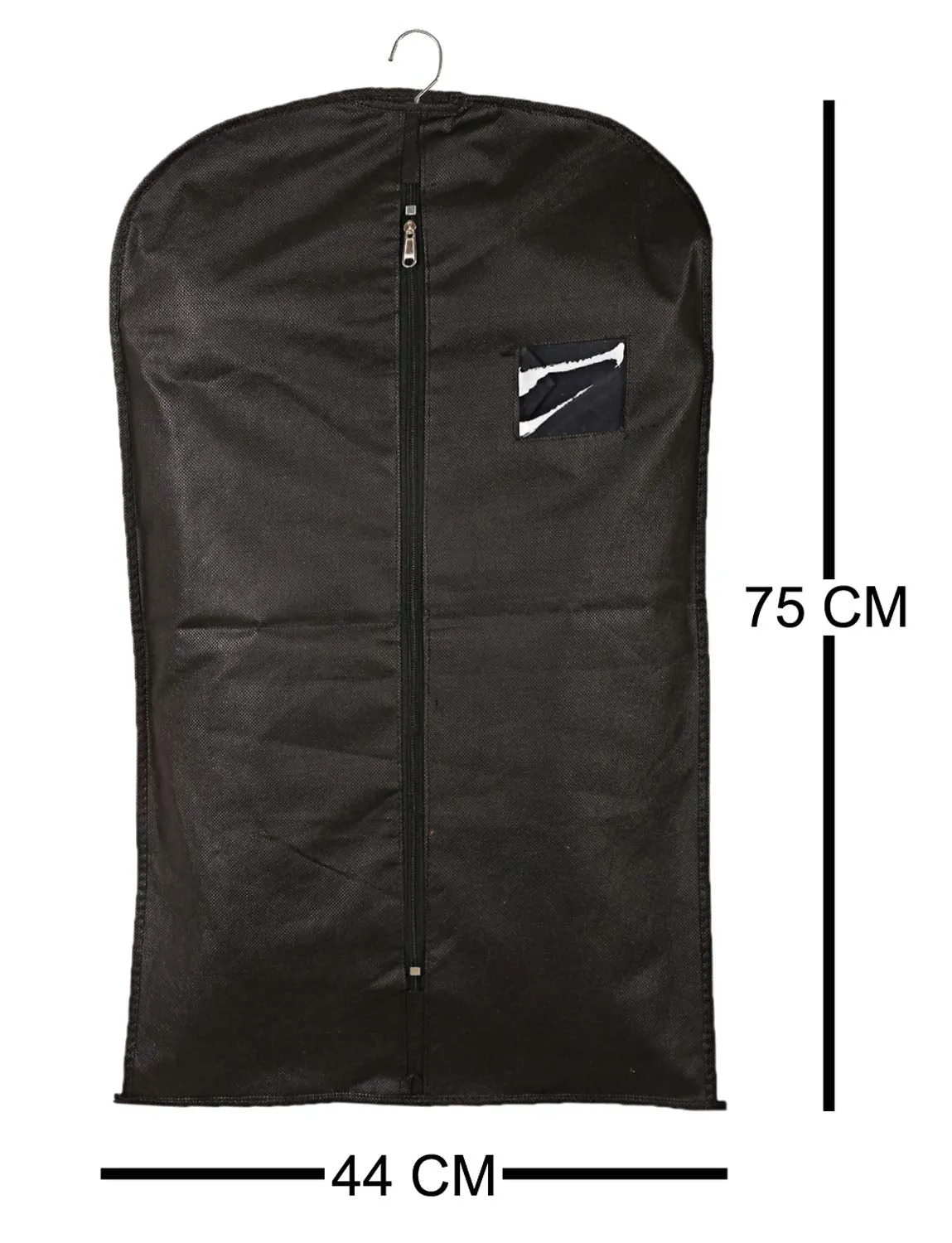 Kuber Industries Non- Woven 3 Pieces Hanging Garment Cloth Cover for Kids (Black) - CTKTC5822
