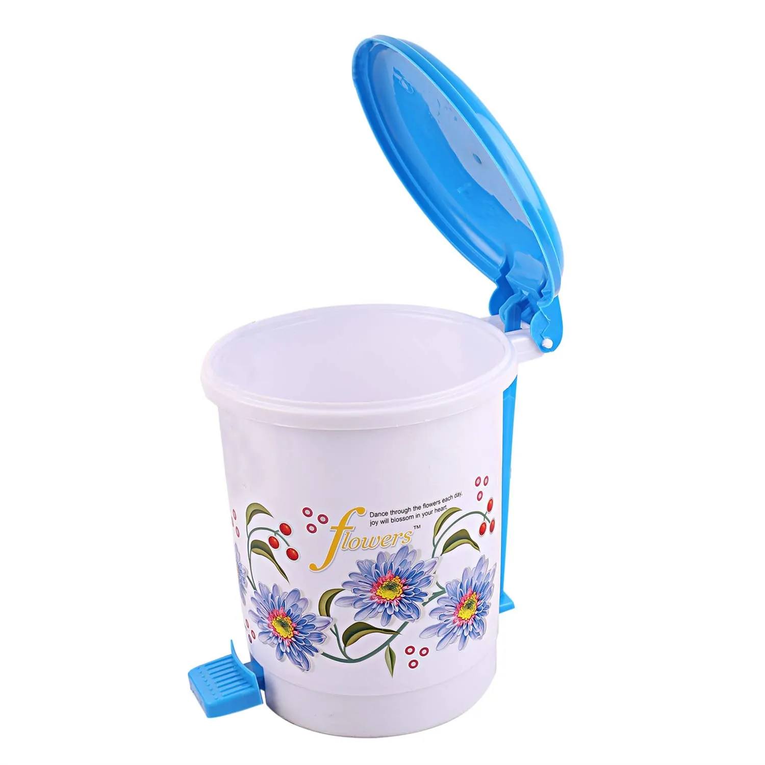 Kuber Industries Virgin Plastic 2 Pieces Small Dustbin/Garbage Bin (Blue)-CTKTC4054