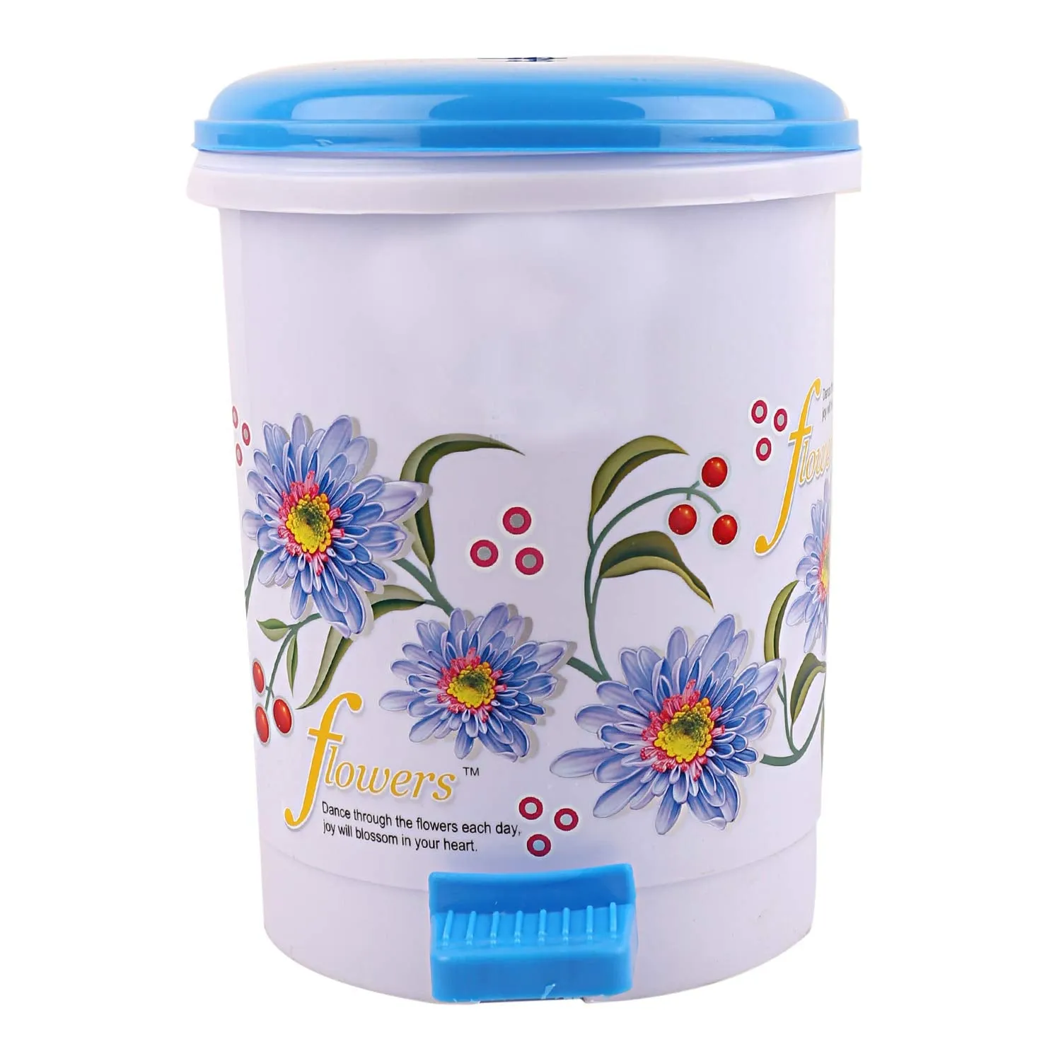 Kuber Industries Virgin Plastic 2 Pieces Small Dustbin/Garbage Bin (Blue)-CTKTC4054