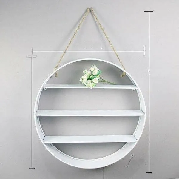 Lau - Wood & Iron Wheel Shelf