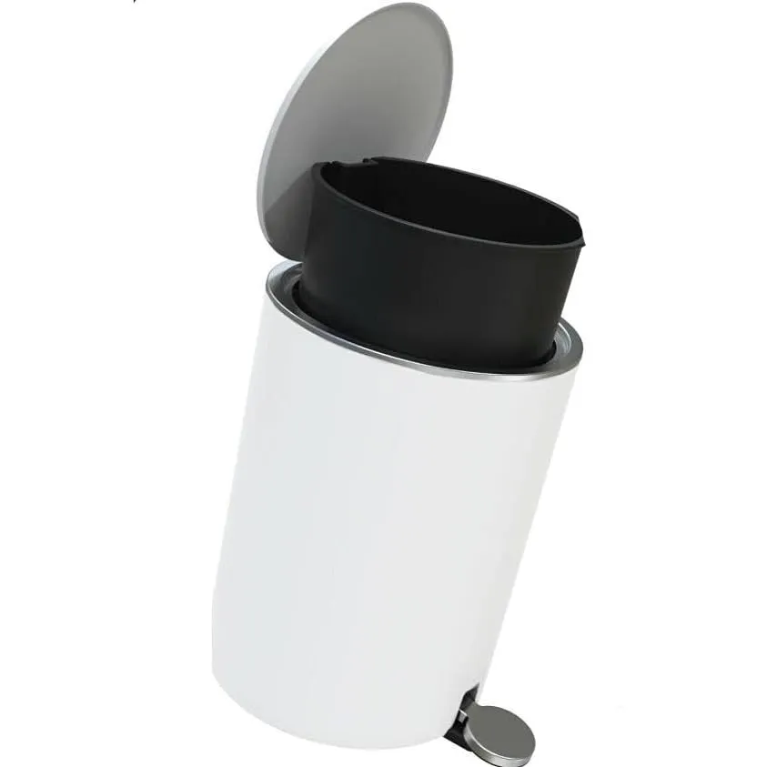 Lenox Pedal Bin 5L White