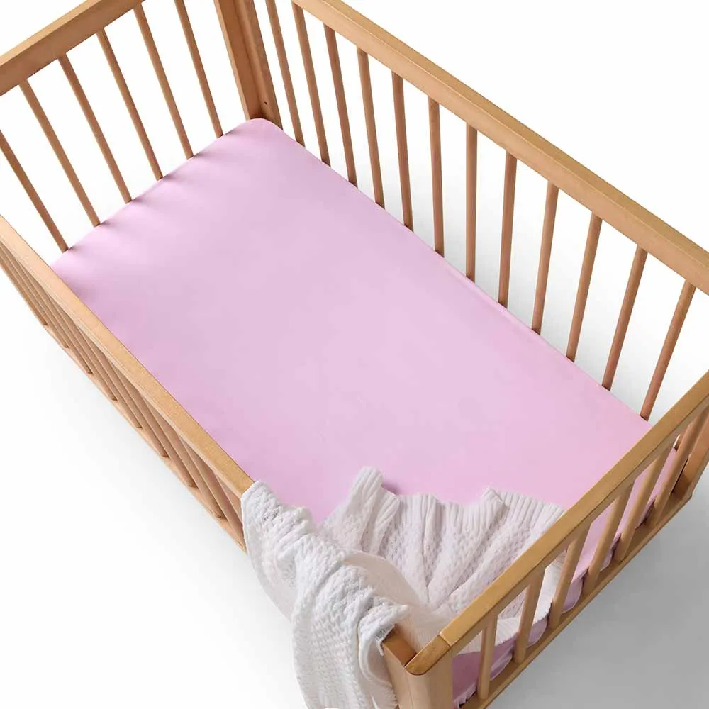 Lilac Organic Fitted Cot Sheet