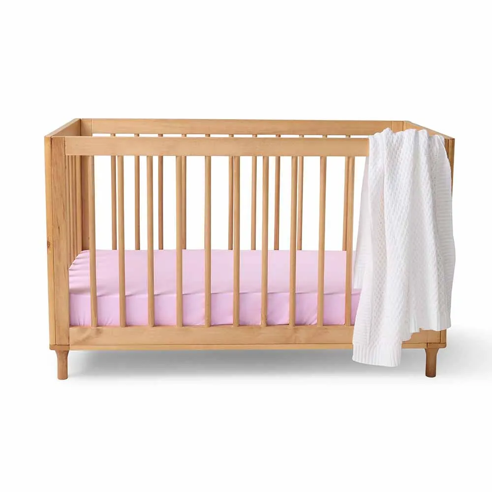 Lilac Organic Fitted Cot Sheet