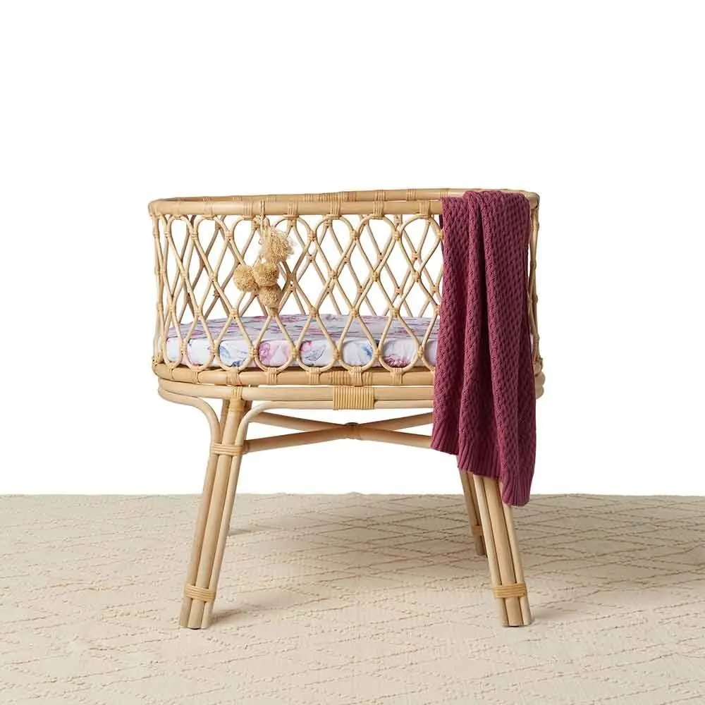 Lilac Skies Organic Bassinet Sheet / Change Pad Cover