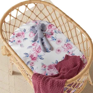 Lilac Skies Organic Bassinet Sheet / Change Pad Cover