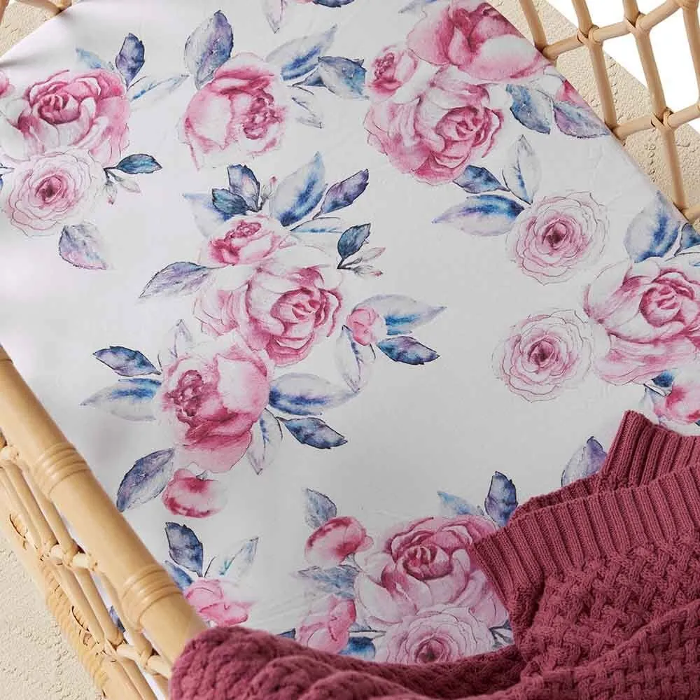 Lilac Skies Organic Bassinet Sheet / Change Pad Cover