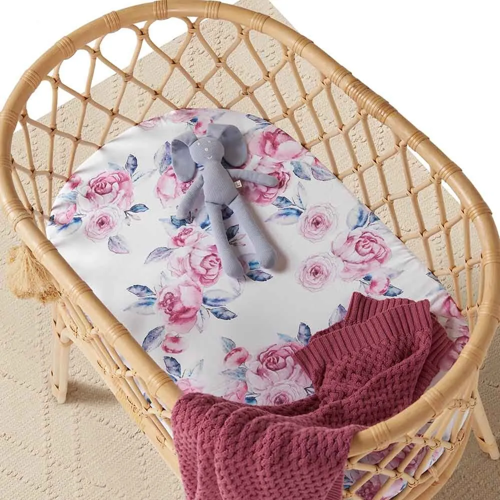Lilac Skies Organic Bassinet Sheet / Change Pad Cover