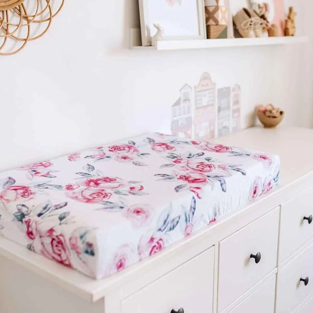 Lilac Skies Organic Bassinet Sheet / Change Pad Cover