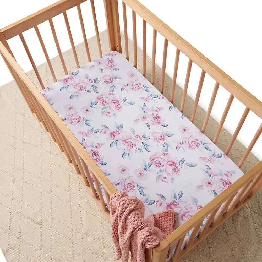 Lilac Skies Organic Fitted Cot Sheet
