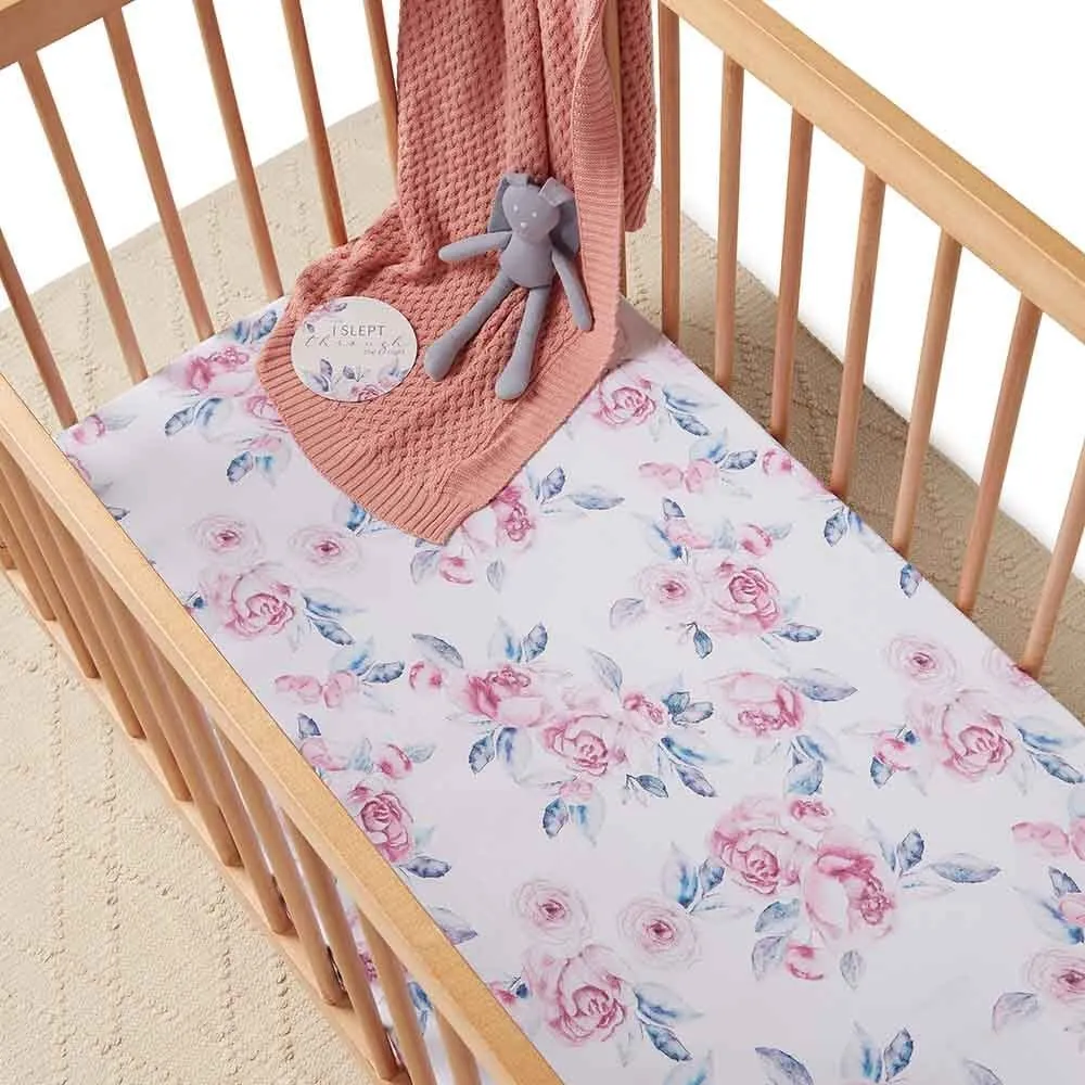 Lilac Skies Organic Fitted Cot Sheet